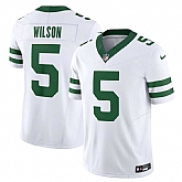 Men & Women & Youth New York Jets #5 Garrett Wilson White 2023 F.U.S.E. Vapor Limited Throwback Stitched Football Jersey,baseball caps,new era cap wholesale,wholesale hats