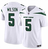 Men & Women & Youth New York Jets #5 Garrett Wilson White 2023 F.U.S.E. Vapor Untouchable Limited Football Stitched Jersey,baseball caps,new era cap wholesale,wholesale hats