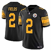 Men & Women & Youth Pittsburgh Steelers #2 Justin Fields Black Color Rush Vapor Limited Football Stitched Jersey,baseball caps,new era cap wholesale,wholesale hats