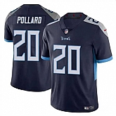 Men & Women & Youth Tennessee Titans #20 Tony Pollard Navy Vapor Limited Football Stitched Jersey