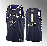 Men's 2024 All-Star #1 Devin Booker Navy Stitched Basketball Jersey,baseball caps,new era cap wholesale,wholesale hats