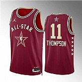 Men's 2024 All-Star #11 Klay Thompson Crimson Stitched Basketball Jersey,baseball caps,new era cap wholesale,wholesale hats