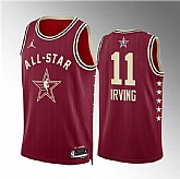 Men's 2024 All-Star #11 Kyrie Irving Crimson Stitched Basketball Jersey,baseball caps,new era cap wholesale,wholesale hats