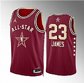 Men's 2024 All-Star #23 LeBron James Crimson Stitched Basketball Jersey,baseball caps,new era cap wholesale,wholesale hats