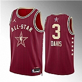 Men's 2024 All-Star #3 Anthony Davis Crimson Stitched Basketball Jersey,baseball caps,new era cap wholesale,wholesale hats