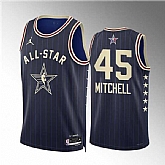 Men's 2024 All-Star #45 Donovan Mitchell Navy Stitched Basketball Jersey,baseball caps,new era cap wholesale,wholesale hats