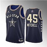 Men's 2024 All-Star #45 Donovan Mitchell Navy Stitched Basketball Jersey