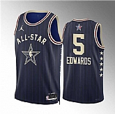 Men's 2024 All-Star #5 Anthony Edwards Navy Stitched Basketball Jersey,baseball caps,new era cap wholesale,wholesale hats