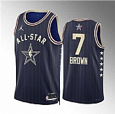 Men's 2024 All-Star #7 Jaylen Brown Navy Stitched Basketball Jersey,baseball caps,new era cap wholesale,wholesale hats