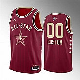 Men's 2024 All-Star Active Player Custom Crimson Game Swingman Stitched Basketball Jersey,baseball caps,new era cap wholesale,wholesale hats