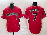 Men's Arizona Diamondbacks #7 Corbin Carroll Red 2024 Cool Base Stitched Baseball Jersey,baseball caps,new era cap wholesale,wholesale hats