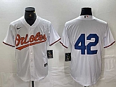 Men's Baltimore Orioles #42 Jackie Robinson White Stitched Cool Base Nike Jersey,baseball caps,new era cap wholesale,wholesale hats