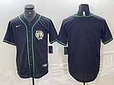 Men's Boston Celtics Black With Patch Cool Base Stitched Baseball Jersey,baseball caps,new era cap wholesale,wholesale hats