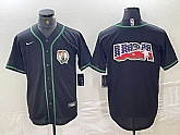 Men's Boston Celtics Black With Patch Cool Base Stitched Baseball Jerseys,baseball caps,new era cap wholesale,wholesale hats