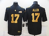 Men's Buffalo Bills #17 Josh Allen 2020 Black Leopard Print Fashion Limited Football Stitched Jersey Dzhi
