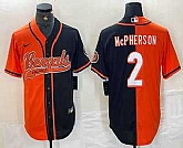 Men's Cincinnati Bengals #2 Evan McPherson Orange Black Two Tone Cool Base Stitched Baseball Jersey,baseball caps,new era cap wholesale,wholesale hats