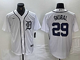 Men's Detroit Tigers #29 Tarik Skubal White Cool Base Stitched Jersey,baseball caps,new era cap wholesale,wholesale hats