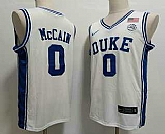 Men's Duke Blue Devils #0 Jared McCAIN White College Basketball Jersey,baseball caps,new era cap wholesale,wholesale hats