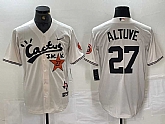 Men's Houston Astros #27 Jose Altuve Cream Cactus Jack Vapor Premier Stitched Baseball Jersey,baseball caps,new era cap wholesale,wholesale hats