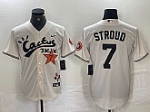 Men's Houston Astros #7 CJ Stroud Cream Cactus Jack Cool Base Jersey,baseball caps,new era cap wholesale,wholesale hats