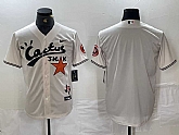 Men's Houston Astros Blank Cream Cactus Jack Cool Base Jersey,baseball caps,new era cap wholesale,wholesale hats