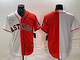 Men's Houston Astros Blank Orange White Split Stitched Baseball Jersey Dzhi,baseball caps,new era cap wholesale,wholesale hats