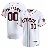 Men's Houston Astros Customized White 2024 Home Limited Stitched Baseball Jersey,baseball caps,new era cap wholesale,wholesale hats