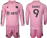 Men's Inter Miami CF #9 Luis Suarez 2023-24 Pink Home Soccer Jersey Suit,baseball caps,new era cap wholesale,wholesale hats