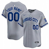 Men's Kansas City Royals Active Player Custom Gray 2024 Alternate Limited Stitched Baseball Jersey,baseball caps,new era cap wholesale,wholesale hats