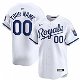 Men's Kansas City Royals Active Player Custom White 2024 Home Limited Stitched Baseball Jersey