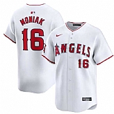 Men's Los Angeles Angels #16 Mickey Moniak White Home Limited Baseball Stitched Jersey Dzhi,baseball caps,new era cap wholesale,wholesale hats