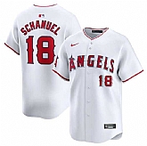 Men's Los Angeles Angels #18 Nolan Schanuel White Home Limited Baseball Stitched Jersey Dzhi,baseball caps,new era cap wholesale,wholesale hats