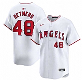 Men's Los Angeles Angels #48 Reid Detmers White Home Limited Stitched Baseball Jersey Dzhi,baseball caps,new era cap wholesale,wholesale hats