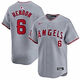 Men's Los Angeles Angels #6 Anthony Rendon Gray Away Limited Baseball Stitched Jersey Dzhi,baseball caps,new era cap wholesale,wholesale hats