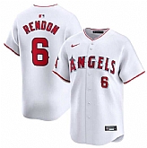 Men's Los Angeles Angels #6 Anthony Rendon White Home Limited Stitched Baseball Jersey Dzhi,baseball caps,new era cap wholesale,wholesale hats
