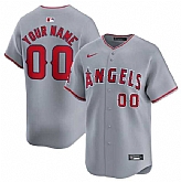 Men's Los Angeles Angels Active Player Custom Gray Away Limited Baseball Stitched Jersey,baseball caps,new era cap wholesale,wholesale hats