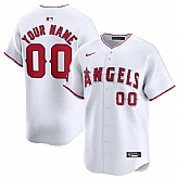 Men's Los Angeles Angels Active Player Custom White Home Limited Baseball Stitched Jersey