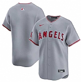Men's Los Angeles Angels Blank Gray Away Limited Baseball Stitched Jersey Dzhi,baseball caps,new era cap wholesale,wholesale hats