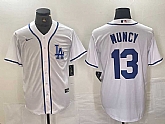 Men's Los Angeles Dodgers #13 Max Muncy White Cool Base Stitched Baseball Jersey,baseball caps,new era cap wholesale,wholesale hats
