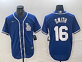 Men's Los Angeles Dodgers #16 Will Smith Blue Cool Base Stitched Baseball Jersey,baseball caps,new era cap wholesale,wholesale hats