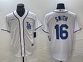 Men's Los Angeles Dodgers #16 Will Smith White Cool Base Stitched Baseball Jersey,baseball caps,new era cap wholesale,wholesale hats