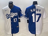 Men's Los Angeles Dodgers #17 Shohei Ohtani Number White Blue Two Tone Stitched Baseball Jerseys Dzhi,baseball caps,new era cap wholesale,wholesale hats
