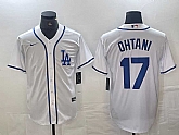 Men's Los Angeles Dodgers #17 Shohei Ohtani White Cool Base Stitched Baseball Jersey,baseball caps,new era cap wholesale,wholesale hats