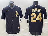 Men's Los Angeles Dodgers #24 Kobe Bryant Black Gold Cool Base Stitched Jersey,baseball caps,new era cap wholesale,wholesale hats