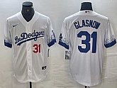 Men's Los Angeles Dodgers #31 Tyler Glasnow Number White 2021 City Connect Cool Base Stitched Jerseys,baseball caps,new era cap wholesale,wholesale hats