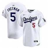 Men's Los Angeles Dodgers #5 Freddie Freeman White Cool Base Stitched Baseball Jersey Dzhi,baseball caps,new era cap wholesale,wholesale hats