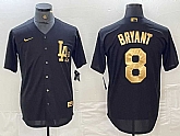 Men's Los Angeles Dodgers #8 Kobe Bryant Black Gold Cool Base Stitched Jersey,baseball caps,new era cap wholesale,wholesale hats
