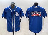 Men's Los Angeles Dodgers Team Big Logo Blue Cool Base Stitched Baseball Jersey,baseball caps,new era cap wholesale,wholesale hats