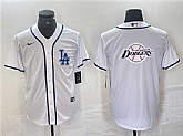 Men's Los Angeles Dodgers Team Big Logo White Cool Base Stitched Baseball Jerseys,baseball caps,new era cap wholesale,wholesale hats