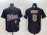 Men's Los Angeles Lakers #8 Kobe Bryant Black Cool Base Stitched Baseball Jerseys,baseball caps,new era cap wholesale,wholesale hats
